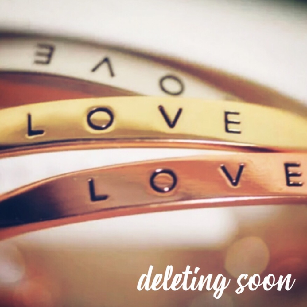 🌴3for$13🌴 Gorgeous "LOVE" engraved cuff bracelet - Picture 2 of 4